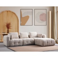 Угловой диван Atelier Del Sofa Amaris 3 Seater With Pouffe Beige