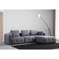 Угловой диван Atelier Del Sofa Amaris 3 Seater With Pouffe Grey