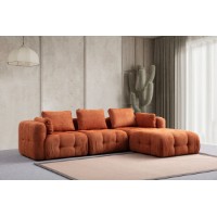 Угловой диван Atelier Del Sofa Amaris 3 Seater With Pouffe Orange