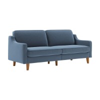 Диван Atelier Del Sofa Robin 3 Ocean Blue Walnut