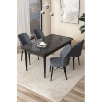 Комплект для столовой Hanah Home Arp Black Marble Fume