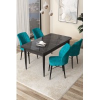 Комплект для столовой Hanah Home Arp Black Marble Turquoise