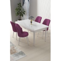Set mobilă pentru bucătărie Hanah Home Nil White Purple