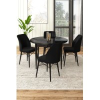Комплект для столовой Hanah Home Rox Black Marble Black