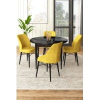 Комплект для столовой Hanah Home Rox Black Marble Mustard