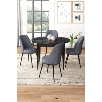 Комплект для столовой Hanah Home Tor Black Marble Fume
