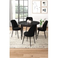 Комплект для столовой Hanah Home Tor Black Marble Black