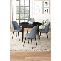 Комплект для столовой Hanah Home Tor Black Marble Grey