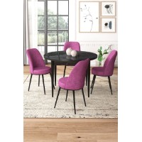Комплект для столовой Hanah Home Tor Black Marble Purple