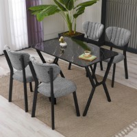 Set mobilă pentru bucătărie Hanah Home Elma Grey Black