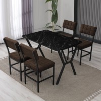 Set mobilă pentru bucătărie Hanah Home Dubai Brown Black