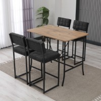 Комплект для столовой Hanah Home Retro Anthracite Walnut