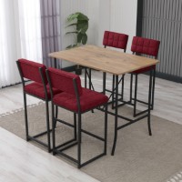 Set mobilă pentru bucătărie Hanah Home Retro Burgundy Walnut