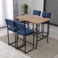 Комплект для столовой Hanah Home Retro Navy Blue Walnut