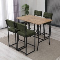Set mobilă pentru bucătărie Hanah Home Retro Green Walnut
