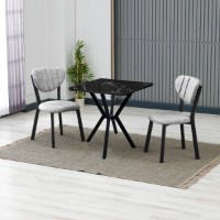 Комплект для столовой Hanah Home Elma Grey Black