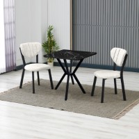Комплект для столовой Hanah Home Elma Cream Black