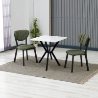 Set mobilă pentru bucătărie Hanah Home Elma Green White