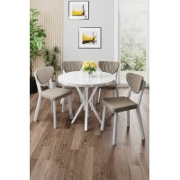 Set mobilă pentru bucătărie Hanah Home Agnes White Cappuccino