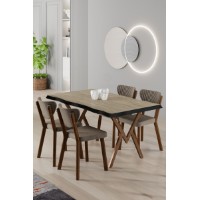 Комплект для столовой Hanah Home Akort Travertine Cappuccino
