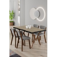 Комплект для столовой Hanah Home Akort Travertine Grey