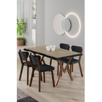 Set mobilă pentru bucătărie Hanah Home Akort Travertine Anthracite