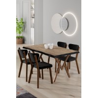Set mobilă pentru bucătărie Hanah Home Akort Atlantic Pine Black