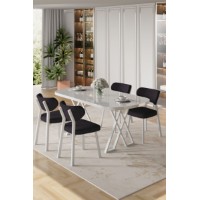 Комплект для столовой Hanah Home Axton White Anthracite