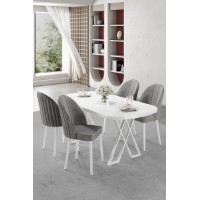 Комплект для столовой Hanah Home Kaye White Grey