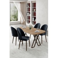 Комплект для столовой Hanah Home Kaye Atlantic Pine Anthracite