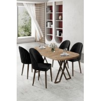 Комплект для столовой Hanah Home Kaye Atlantic Pine Black