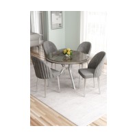 Комплект для столовой Hanah Home Mos Anthracite Chrome Grey
