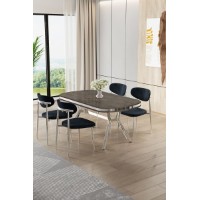 Комплект для столовой Hanah Home Olya Anthracite Chrome