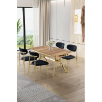 Комплект для столовой Hanah Home Olya Oak Gold Anthracite