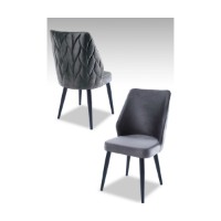 Комплект стульев Hanah Home Pufi Grey Black