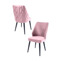 Set scaune Hanah Home Pufi Lilac Black