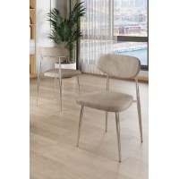 Set scaune Hanah Home Vina Cappuccino Chrome