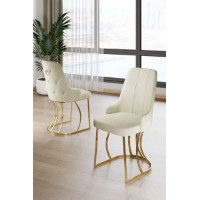Комплект стульев Hanah Home Puva Cream Gold
