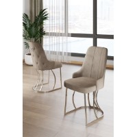 Комплект стульев Hanah Home Puva Cappuccino Chrome