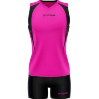 Costum sportiv damă Givova Volley Spike Fuchsia/Black, s.M