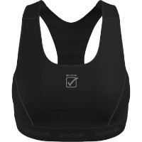 Bustieră Givova Elastic Band Top Black, s.M (FIT01-0010)