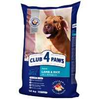 Уценка! Сухой корм для собак Club 4 Paws Adult Lamb & Rice All Breeds 14kg