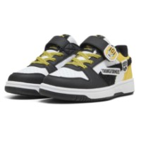 Кеды детские Puma Rebound V6 Transformers Ac+ Puma White/Black/Bright Mango Yellow, s.27