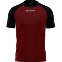 Детская футболка Givova Capo Burgundy/Black, s.XS (MAC03-0810)
