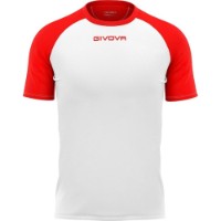 Tricou pentru copii Givova Capo White/Red, s.2XS
