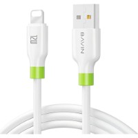 USB Кабель Bavin USB to Lightning Silicone 1m White (CB412TL)