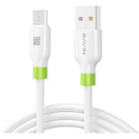 USB Кабель Bavin USB to Micro-USB Silicone 1m White (CB412MI)