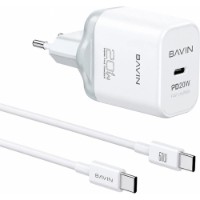Зарядное устройство Bavin Wall Charger + Type-C to Type-C White (PC2106Y-20W)