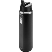 Sticlă pentru apă Nike Stainless Steel Recharge Straw Bottle 32 Black/White