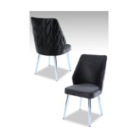 Комплект стульев Hanah Home Pufi Anthracite Chrome